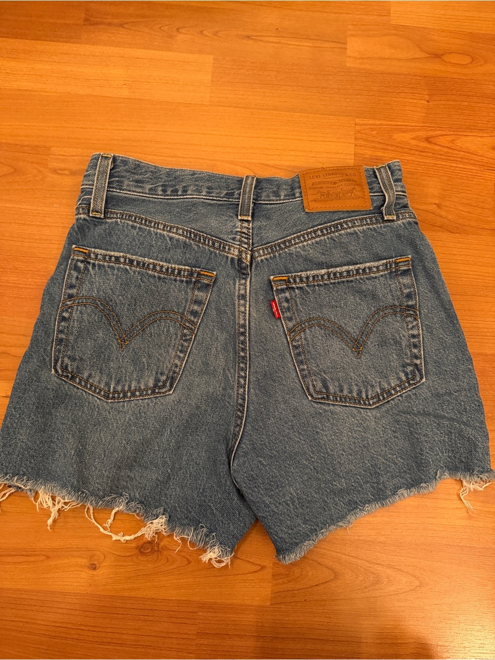 Levi's Denim Cutoff High-Waist Shorts - Light Blue